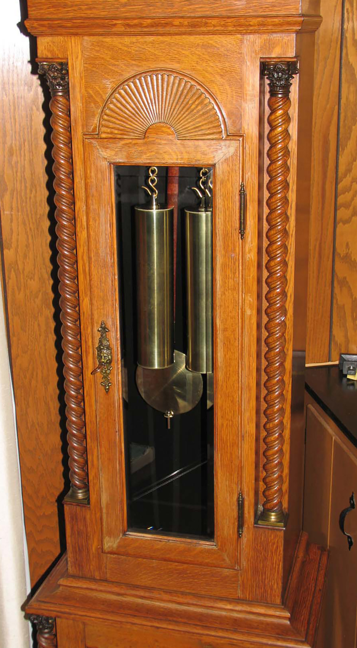 Walter Durfee Oak Tall Case Clock