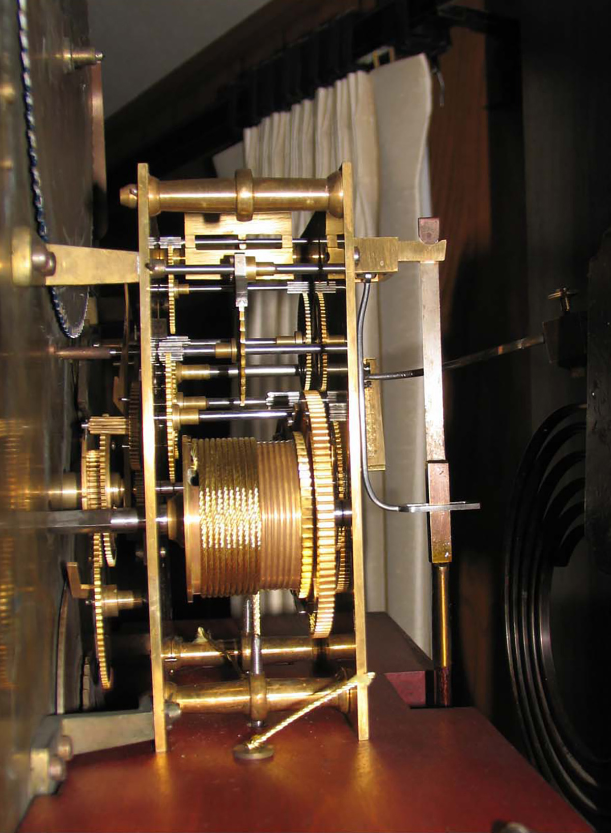 Walter Durfee Oak Tall Case Clock