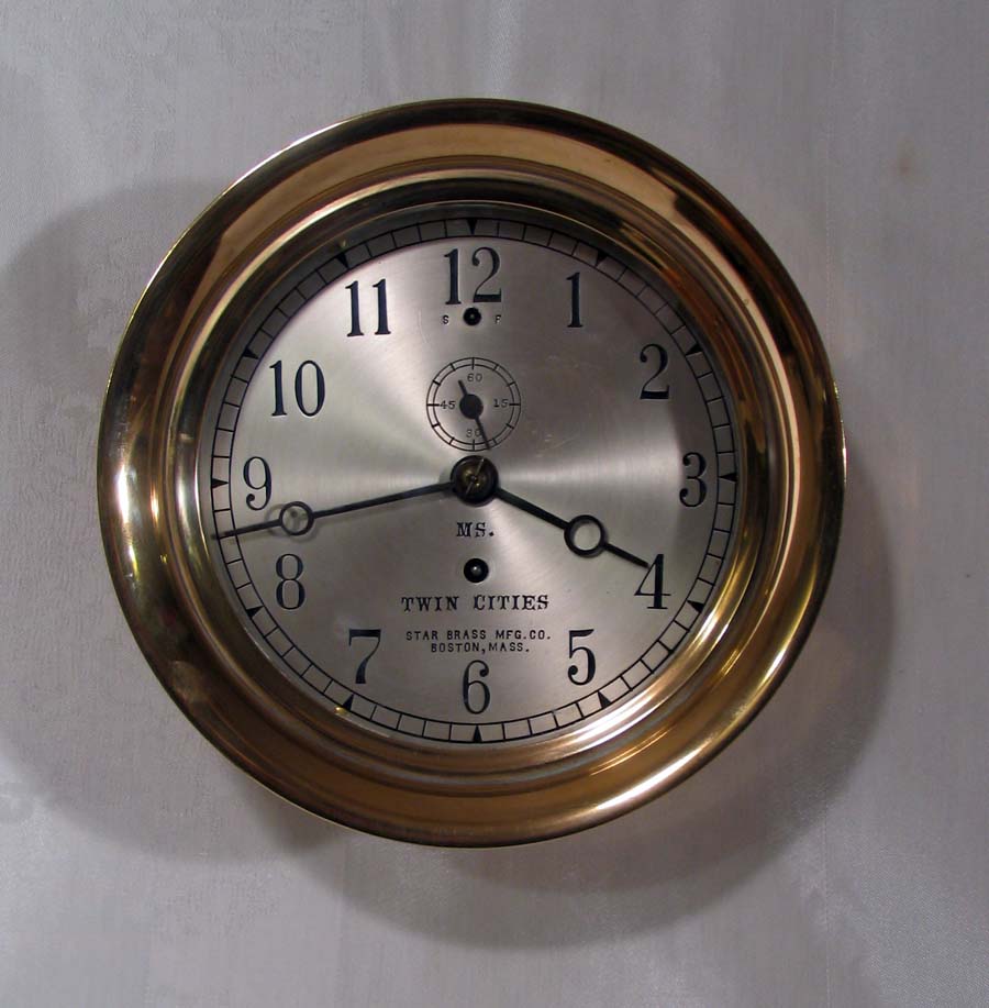 E. Howard 6 inch Marine Clock - MS. Twin Cities