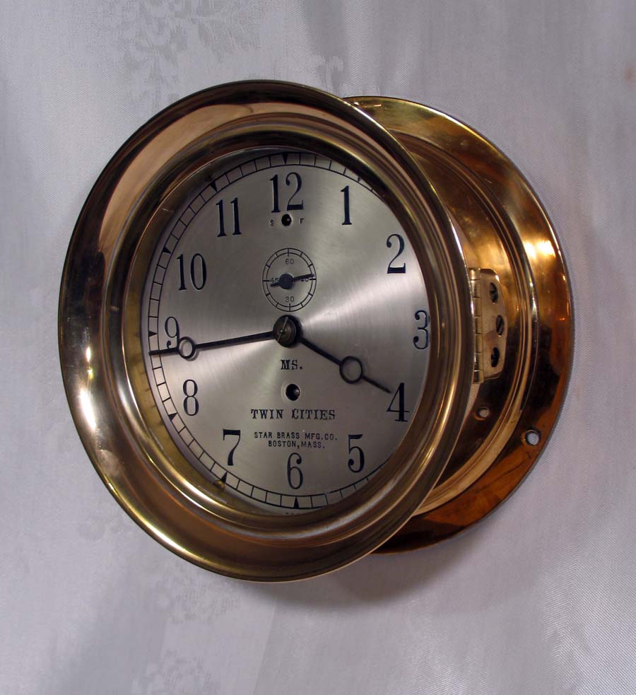 E. Howard 6 inch Marine Clock - MS. Twin Cities