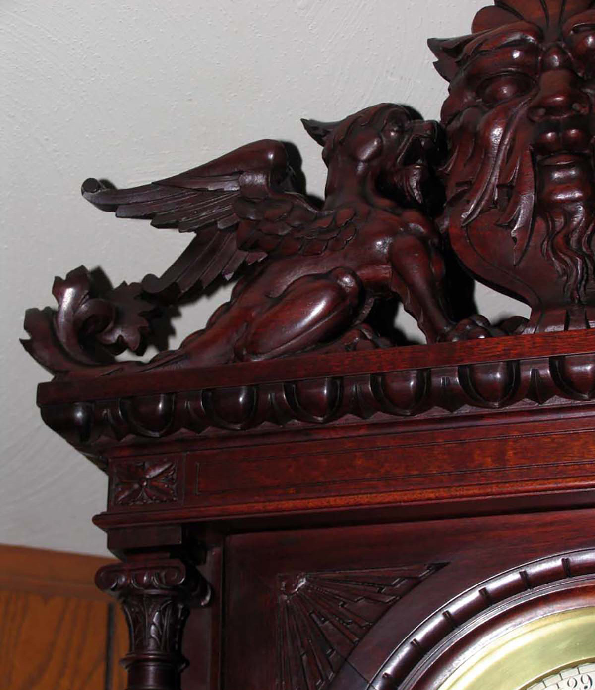 J. E. Caldwell 15 Bell, 18 Hammer, 5 Gong, Musical Grandfather Clock