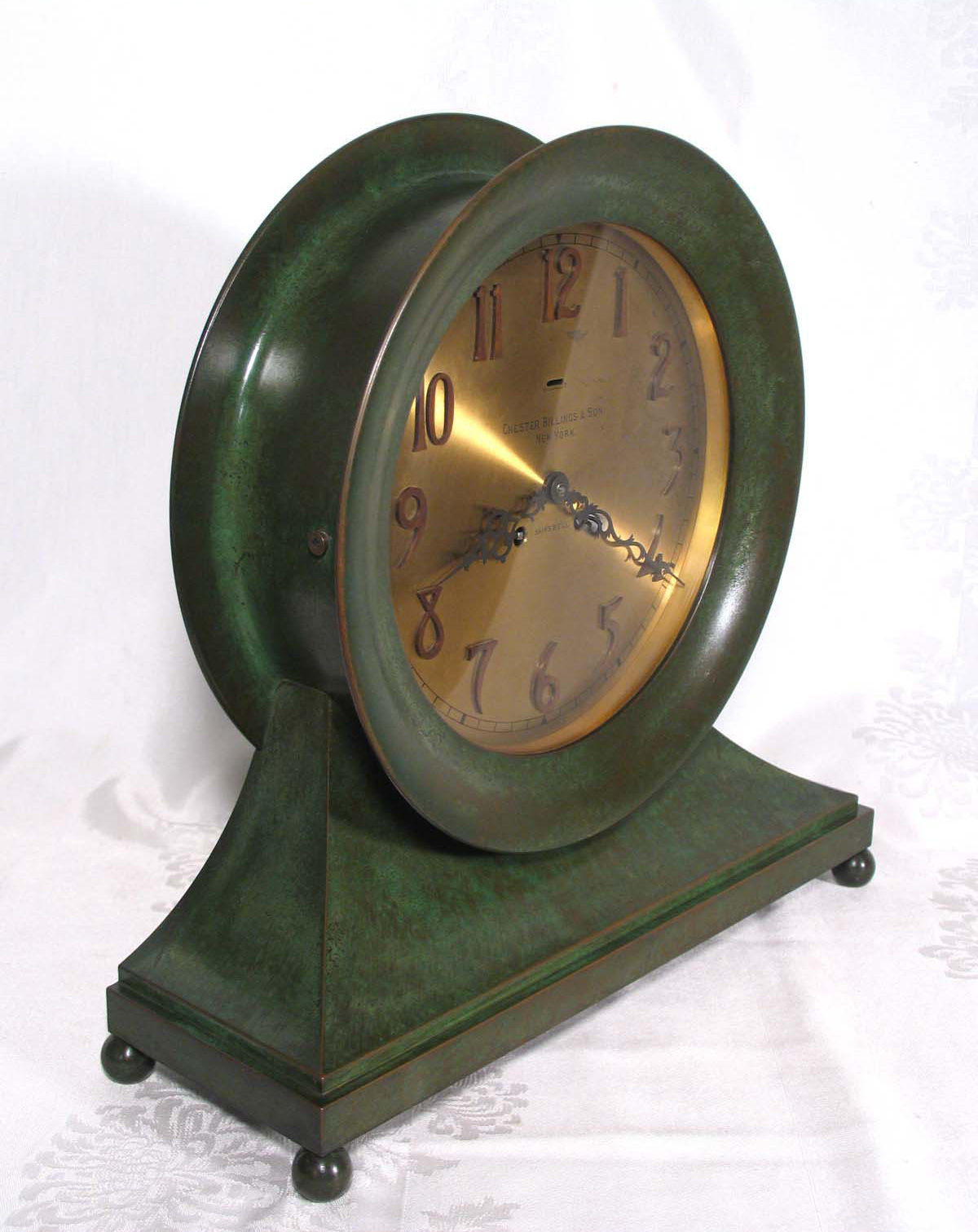 Chelsea 10 inch Special Dial Base & Ball Feet - Superb Original Verde Finish
