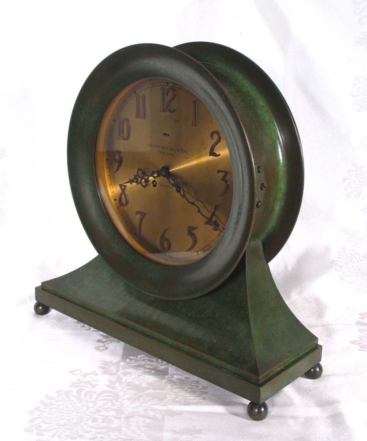 Chelsea 10 inch Special Dial Base & Ball Feet - Superb Original Verde Finish