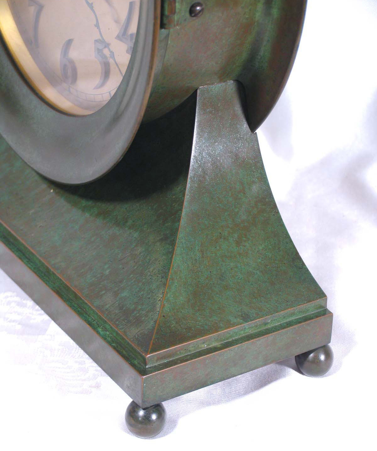 Chelsea 10 inch Special Dial Base & Ball Feet - Superb Original Verde Finish