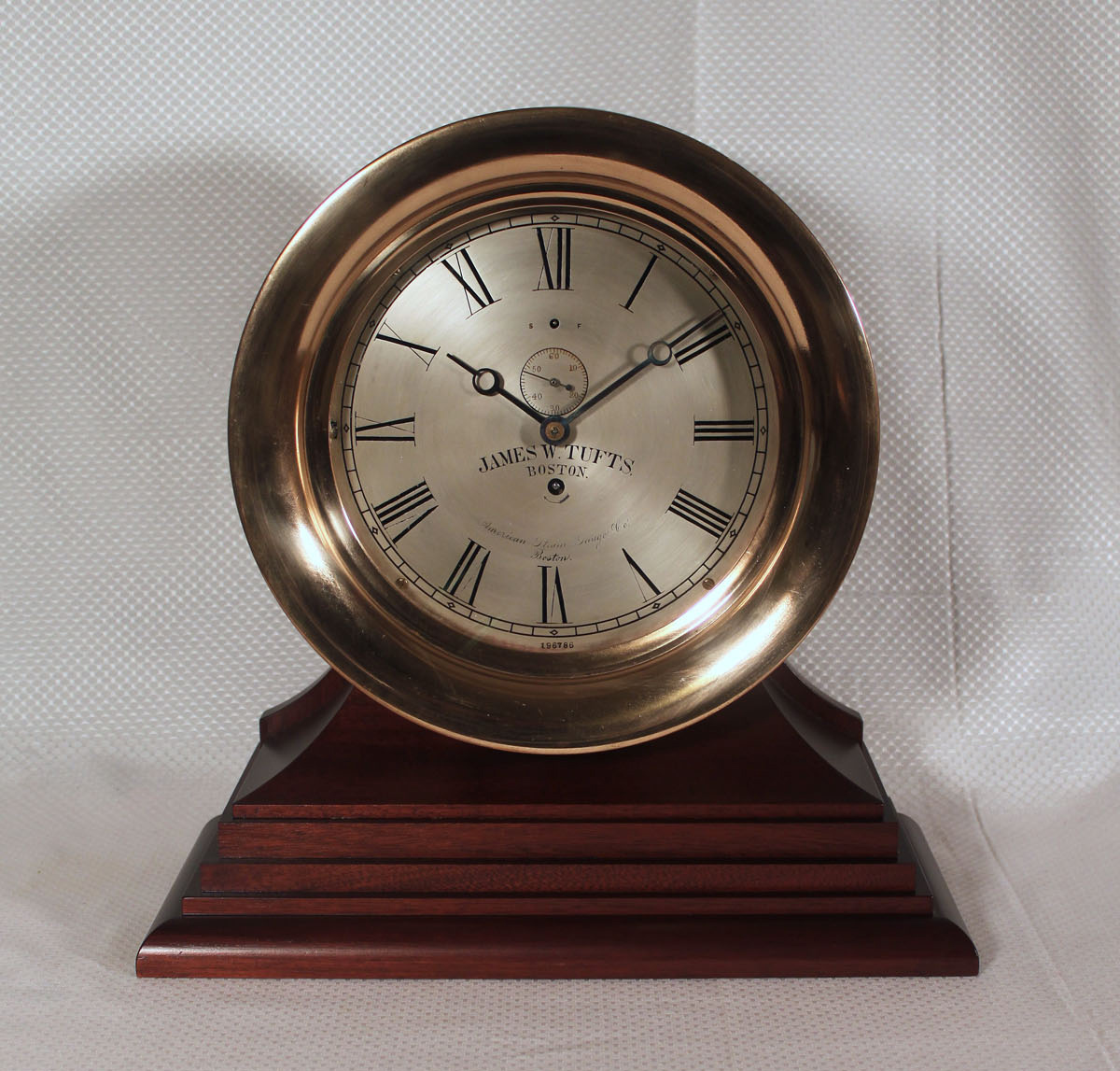 E. Howard 8 1/2 inch Marine Clock for James W. Tufts, Boston