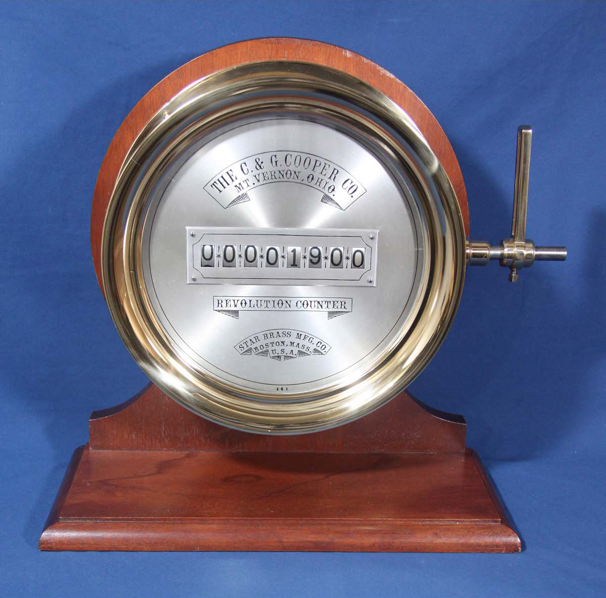 Boston Clock Co. 10 inch Marine Clock for Star Brass Mfg. Co. and Star Brass Revolution Counter