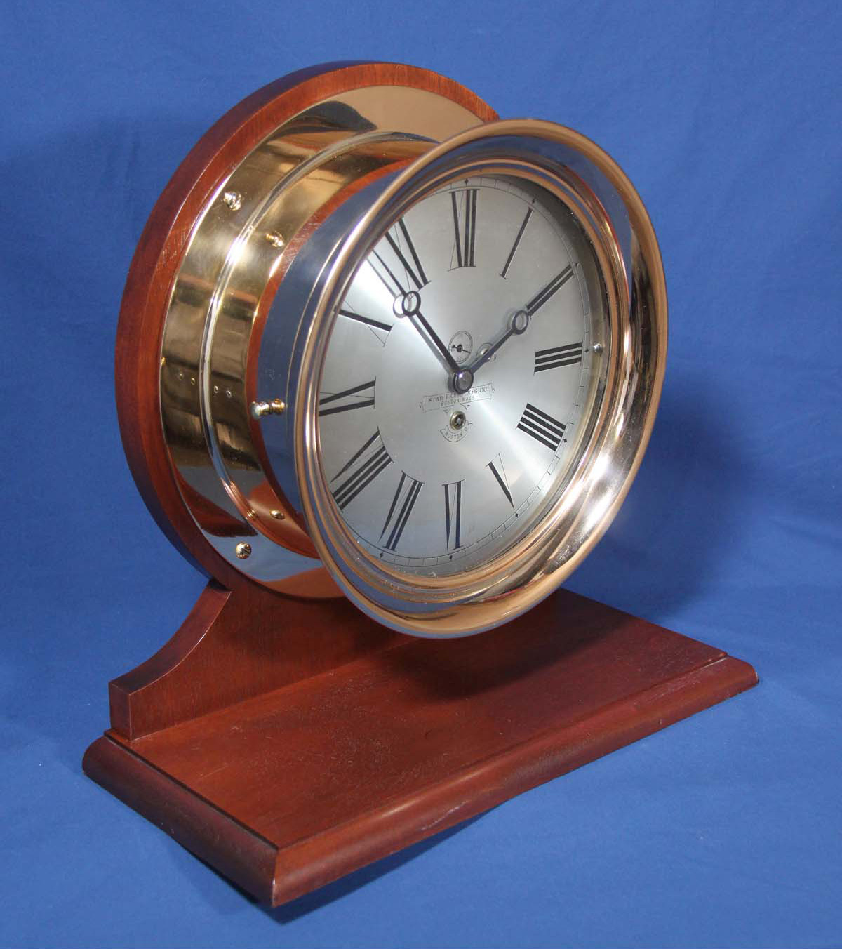 Boston Clock Co. 10 inch Marine Clock for Star Brass Mfg. Co. and Star Brass Revolution Counter