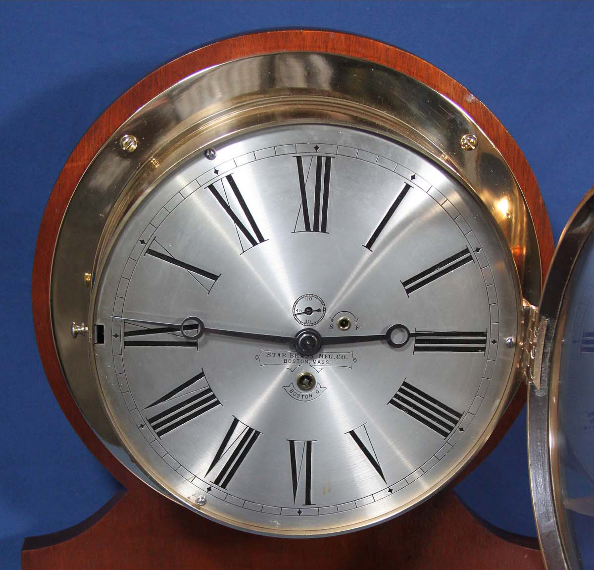 Boston Clock Co. 10 inch Marine Clock for Star Brass Mfg. Co. and Star Brass Revolution Counter
