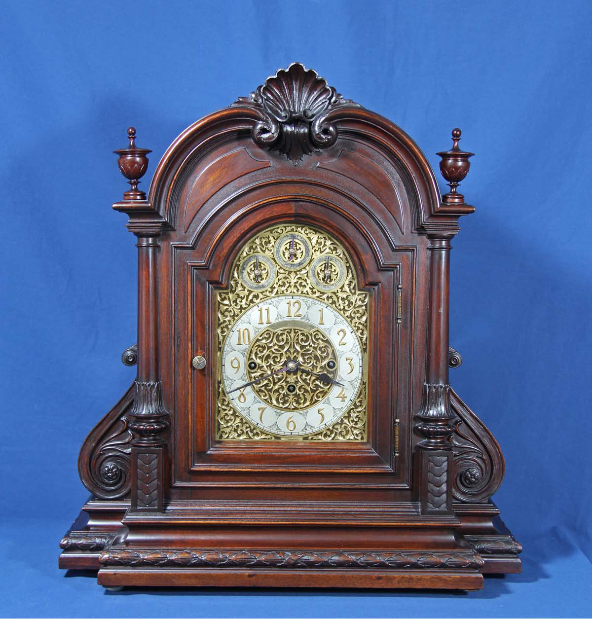 German Tubular Chime Triple Fusee Bracket Clock