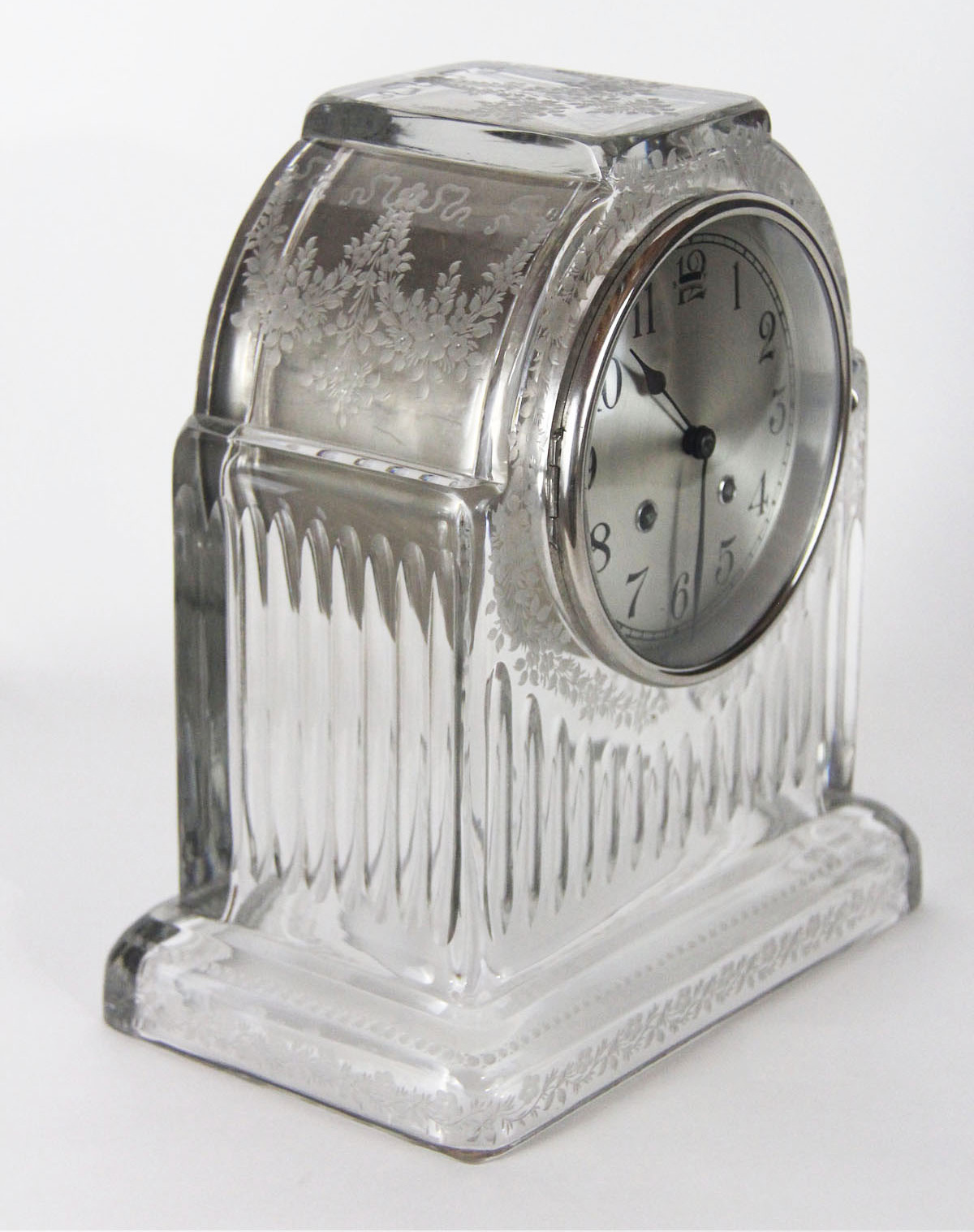 Chelsea Hawkes Etched Glass Clock