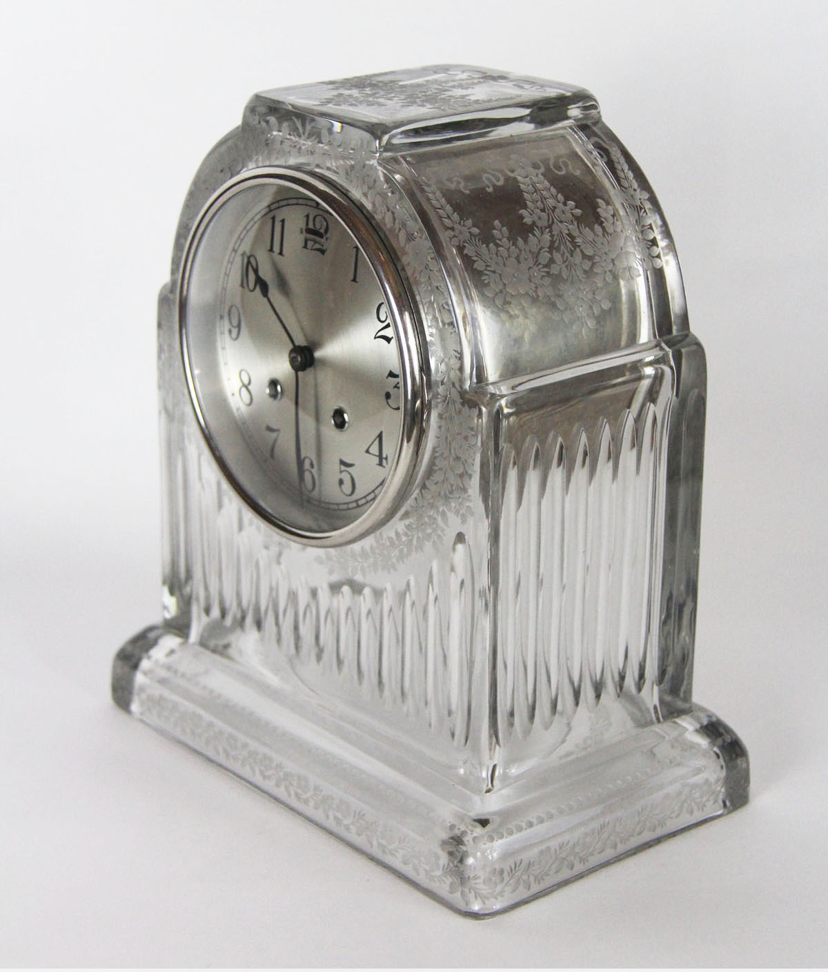 Chelsea Hawkes Etched Glass Clock