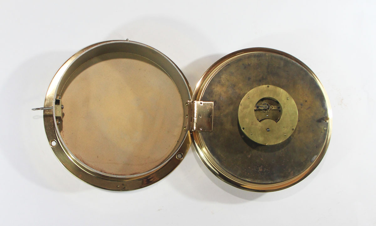 Harvard Clock Co. 9 inch Marine Clock for Kline Bro & Co.