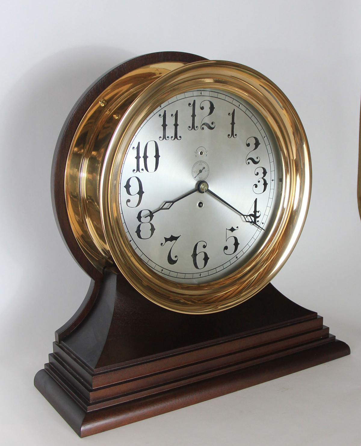 E. Howard 12 inch Marine Clock with Unusual Arabic Numerals