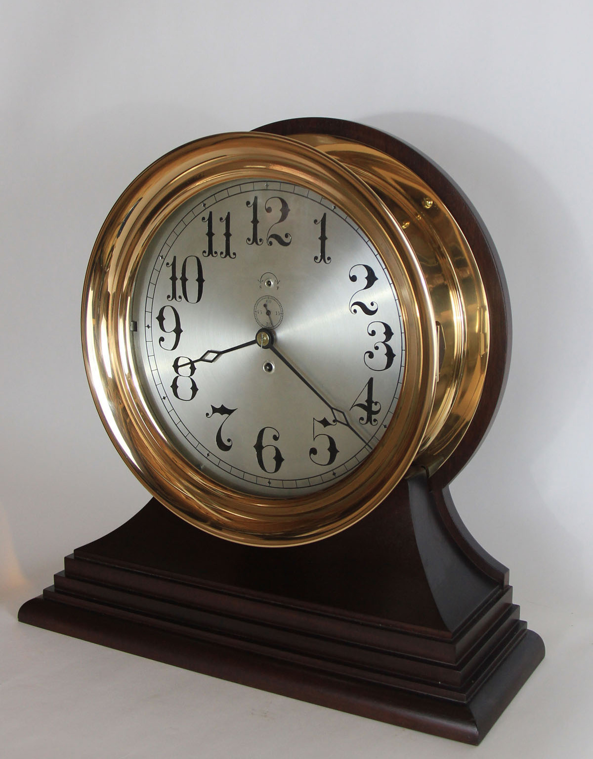 E. Howard 12 inch Marine Clock with Unusual Arabic Numerals