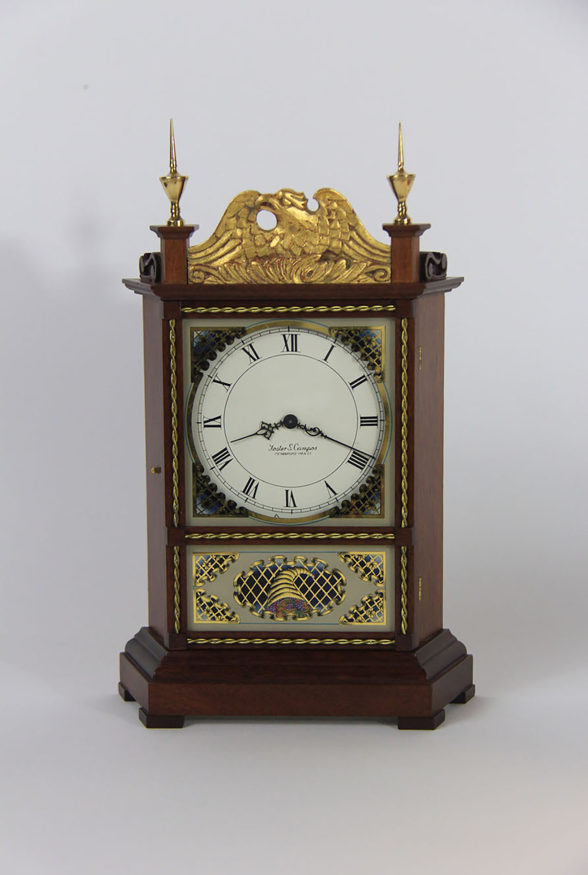 Foster Campos Miniature Pillar & Scroll Clock