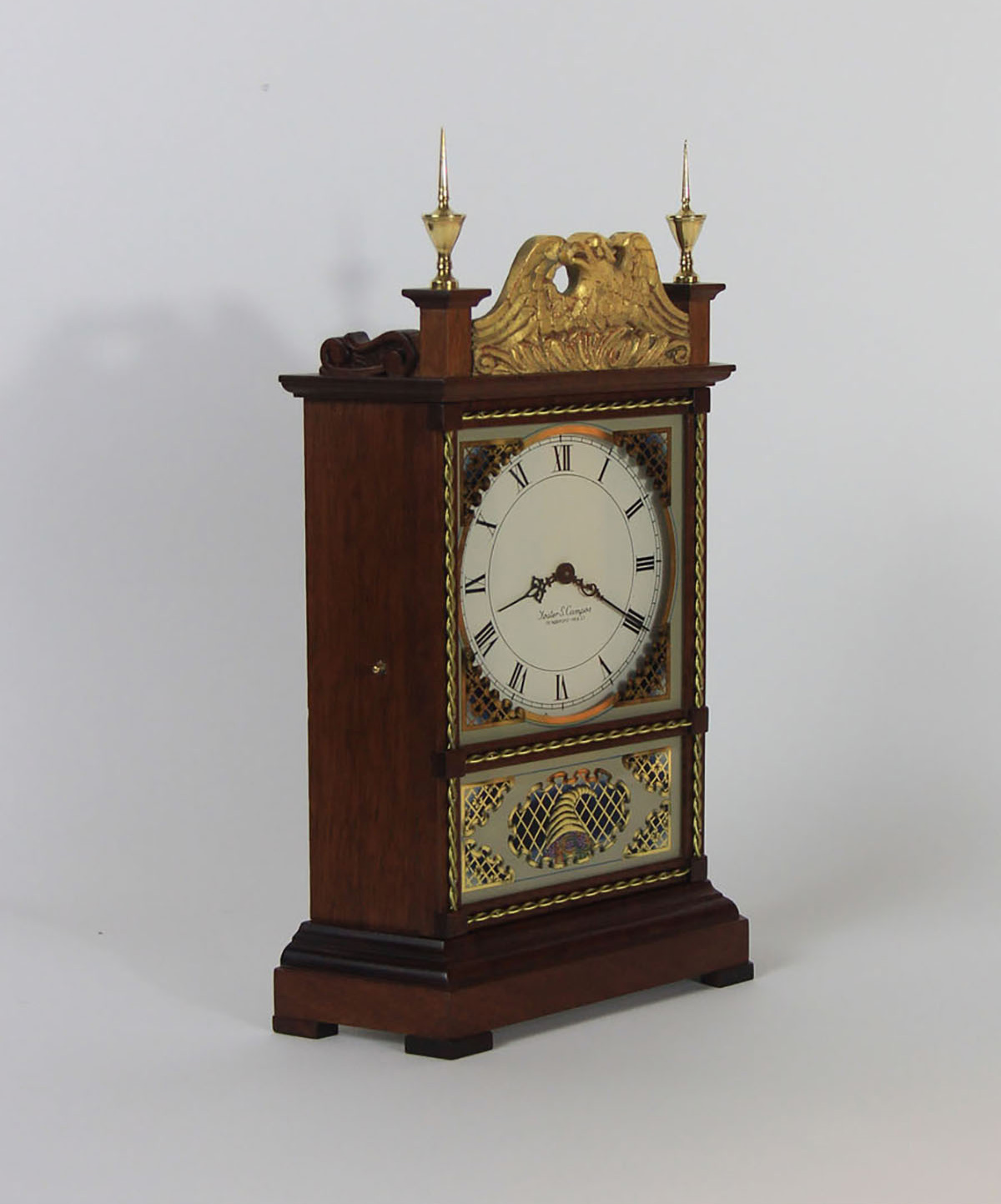 Foster Campos Miniature Pillar & Scroll Clock