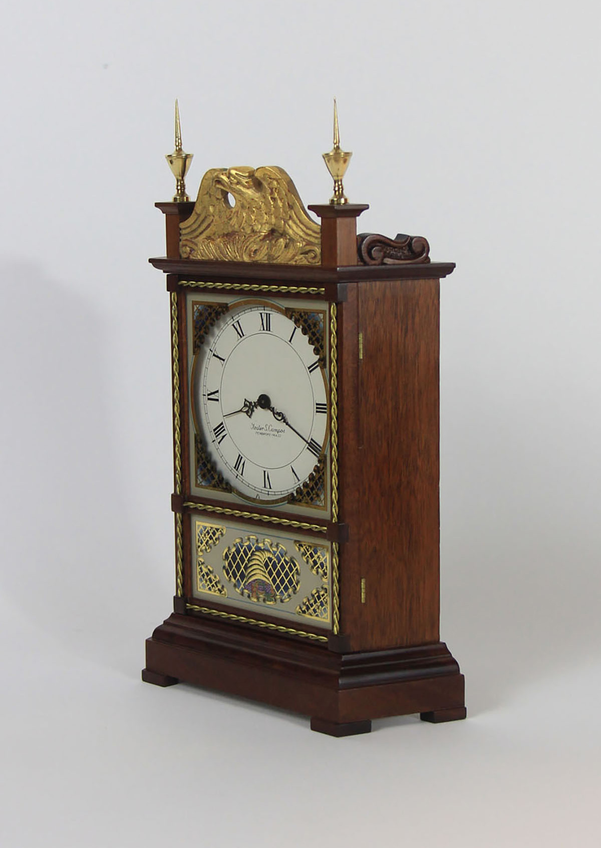 Foster Campos Miniature Pillar & Scroll Clock