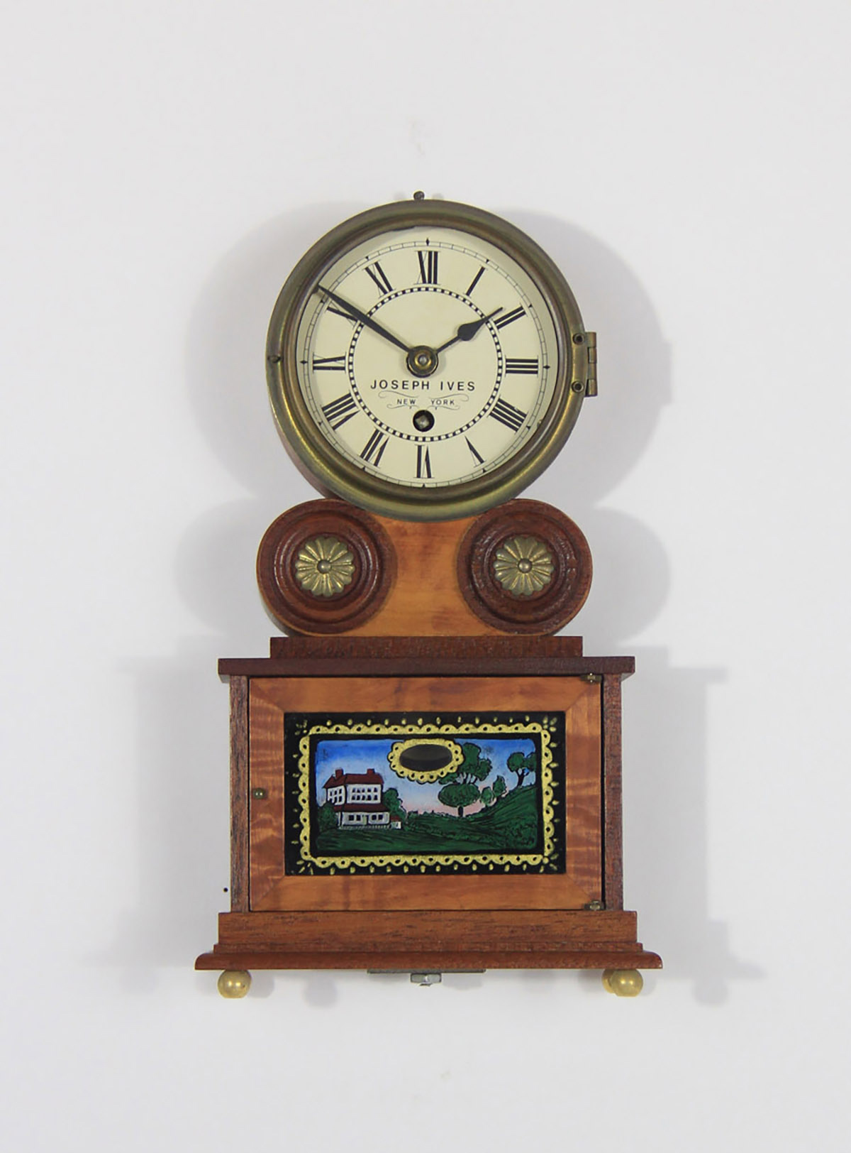 Michael Paul Miniature Ives Wagon Spring Shelf Clock