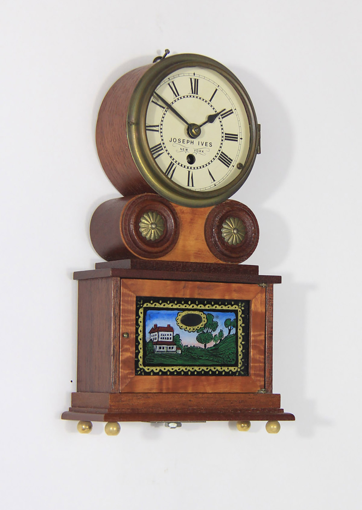 Michael Paul Miniature Ives Wagon Spring Shelf Clock