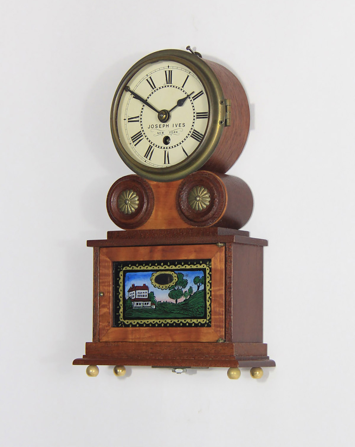 Michael Paul Miniature Ives Wagon Spring Shelf Clock