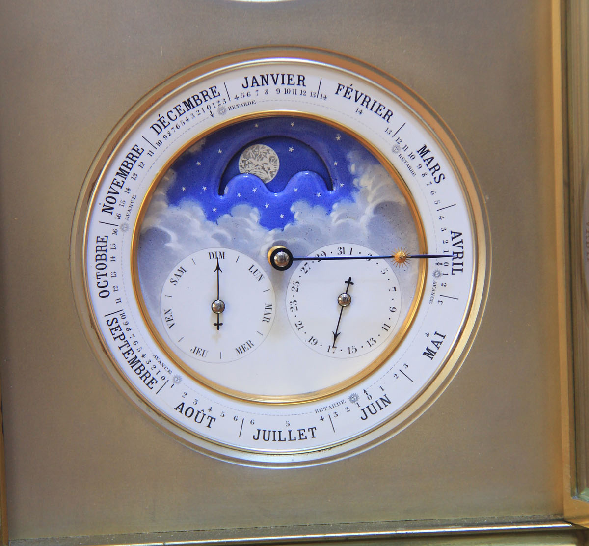 French Perpetual Calendar Regulator Clock