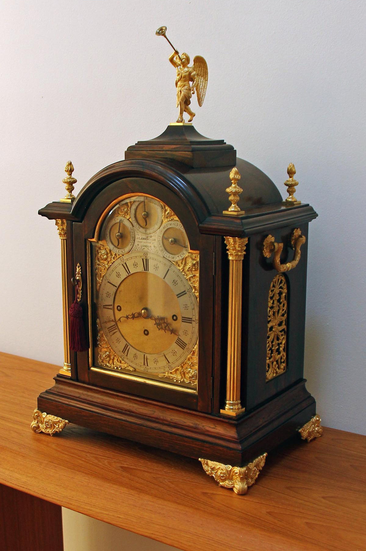 J.C. Jennens & Son 10 Bell Triple Fusee Bracket Clock - Simply Magnificent!