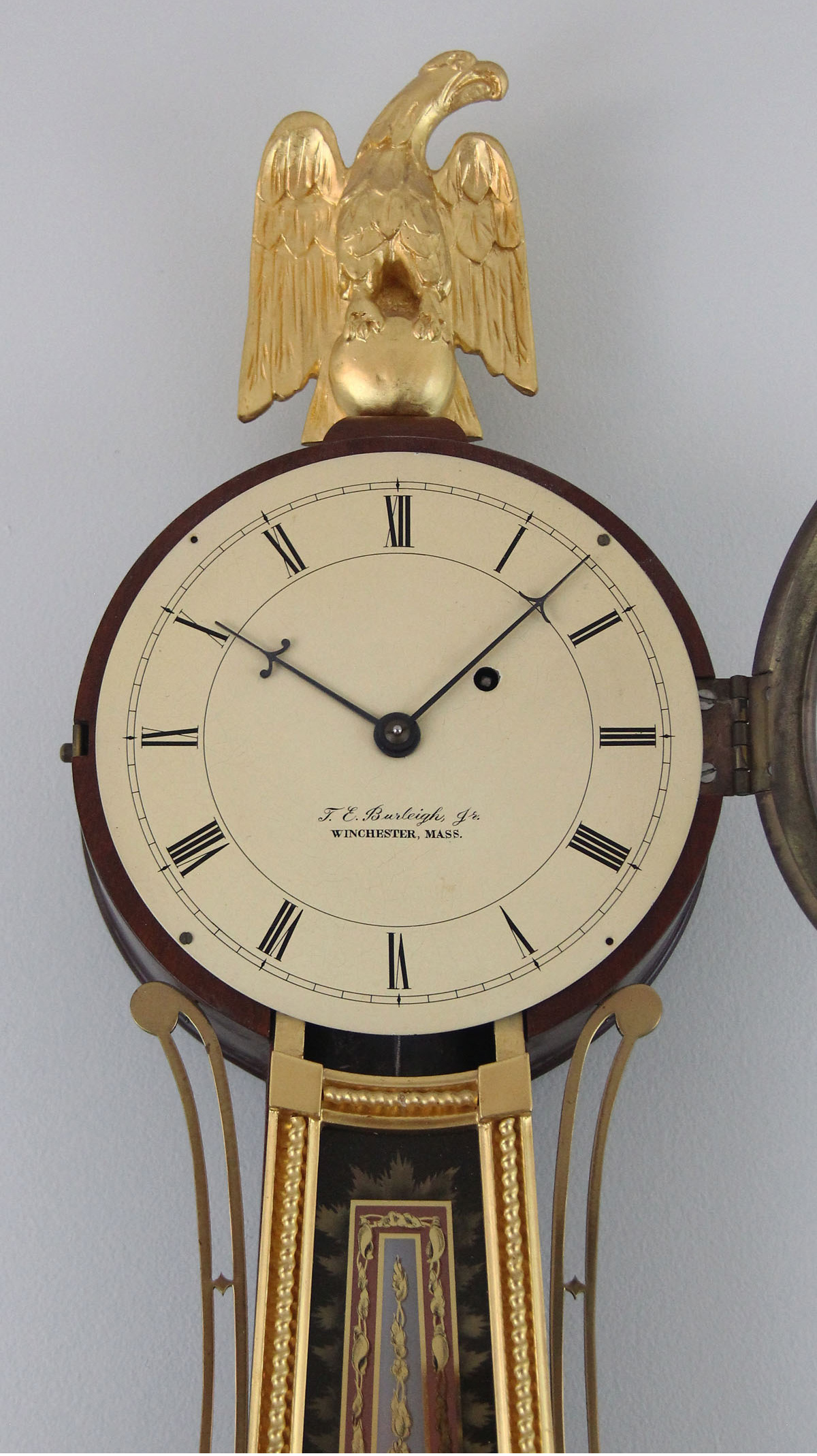 Ted Burleigh Gold Front Presentation Banjo Clock