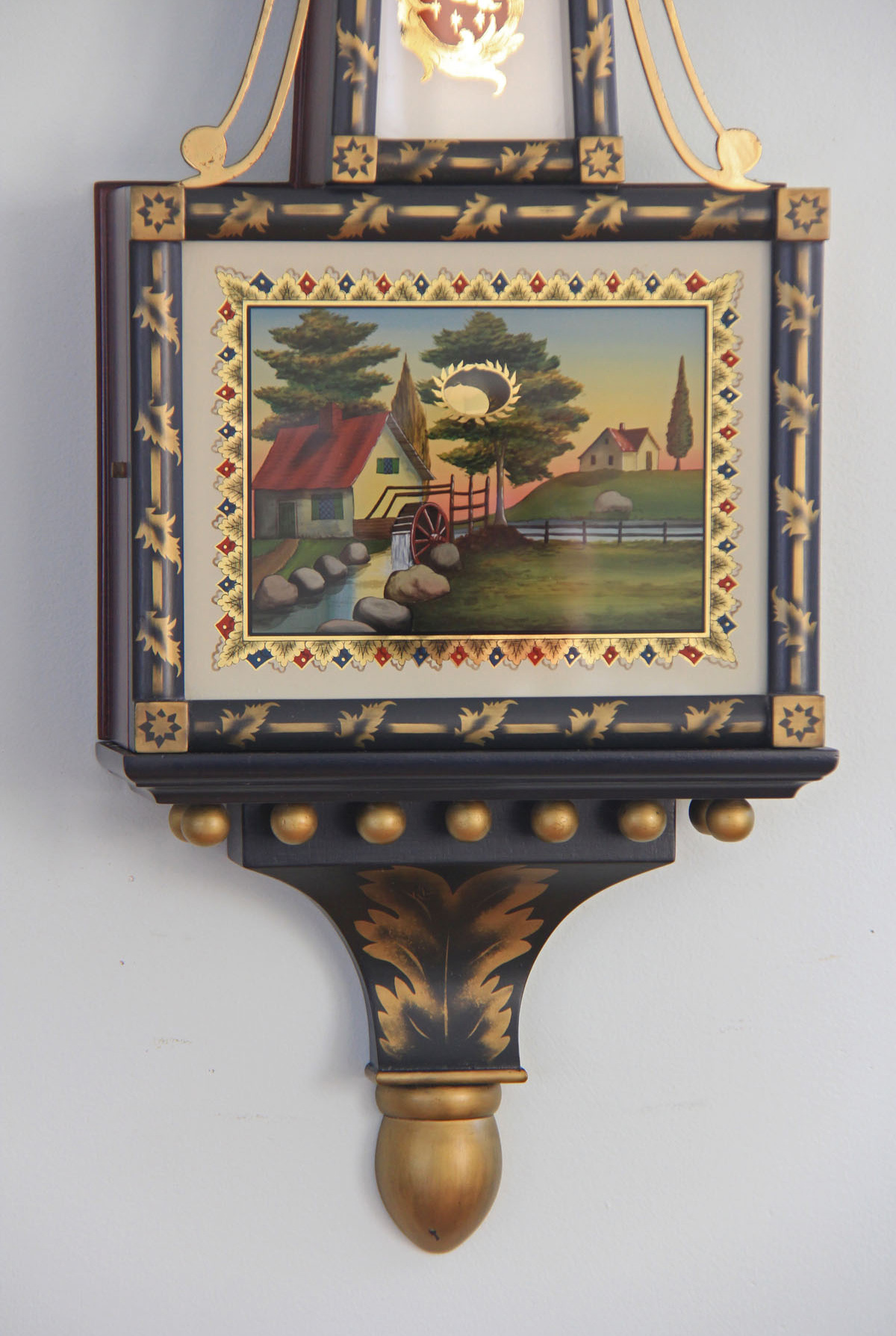 Foster Campos Stenciled Front Banjo Clock