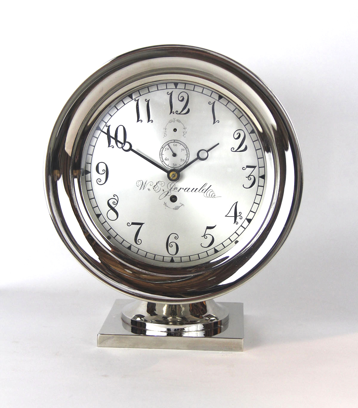 E. Howard 8 1/2 inch Pedestal Clock for American Steam Gauge Co. and W E Jerauld