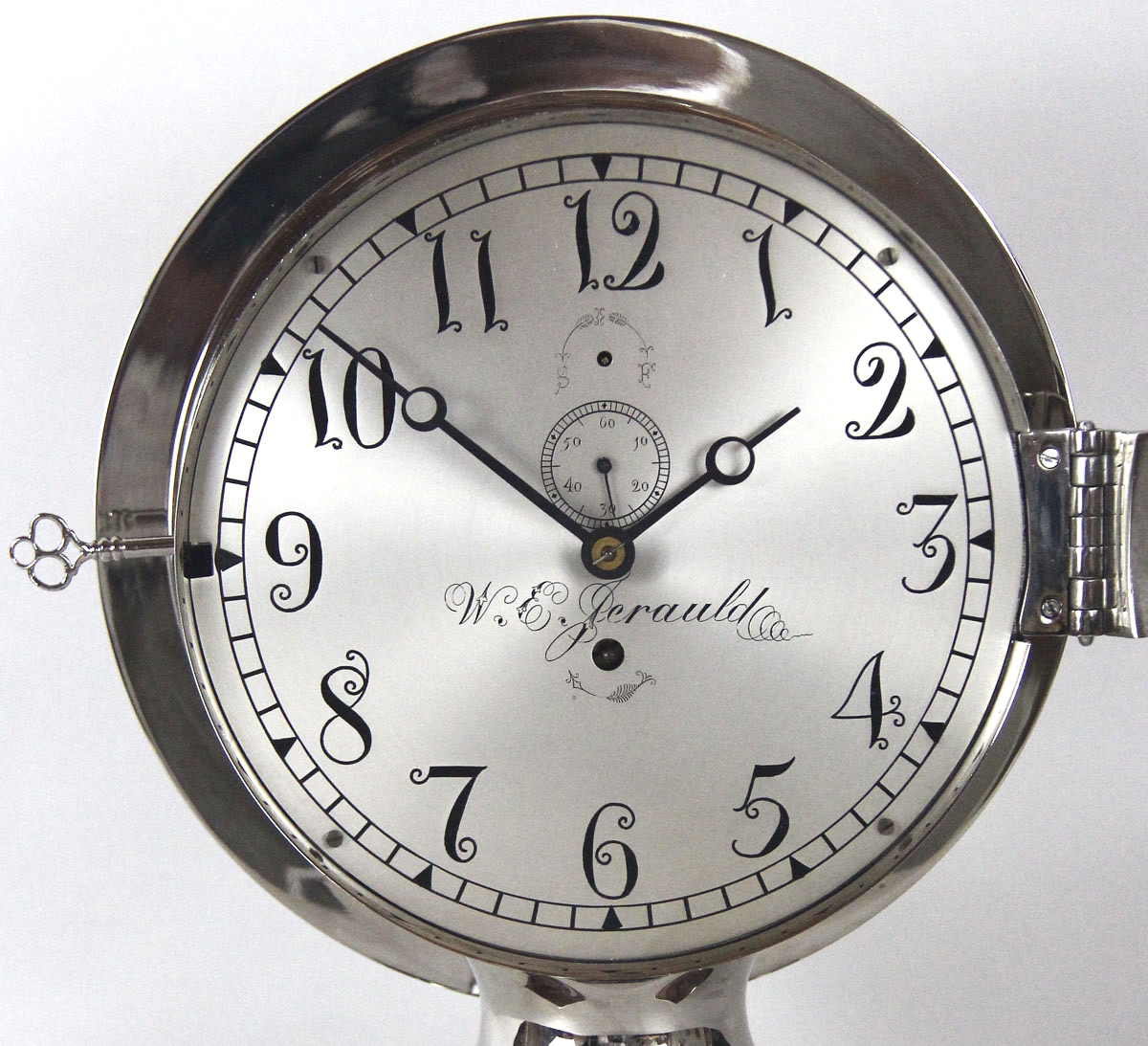 E. Howard 8 1/2 inch Pedestal Clock for American Steam Gauge Co. and W E Jerauld