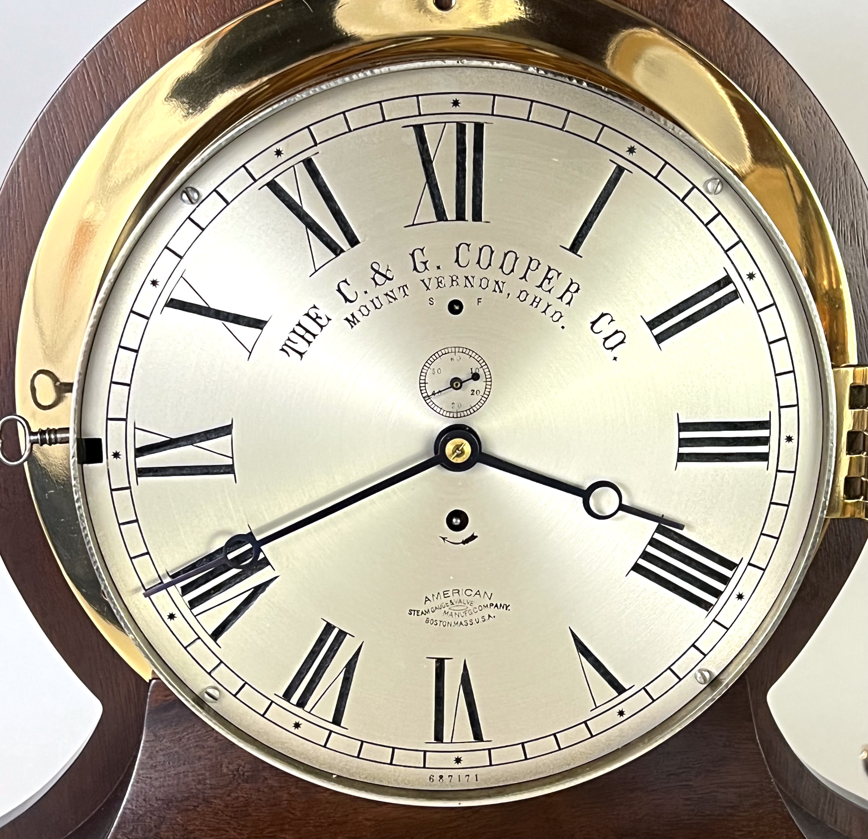 E. Howard 10 inchMarine Clock for C & G Cooper