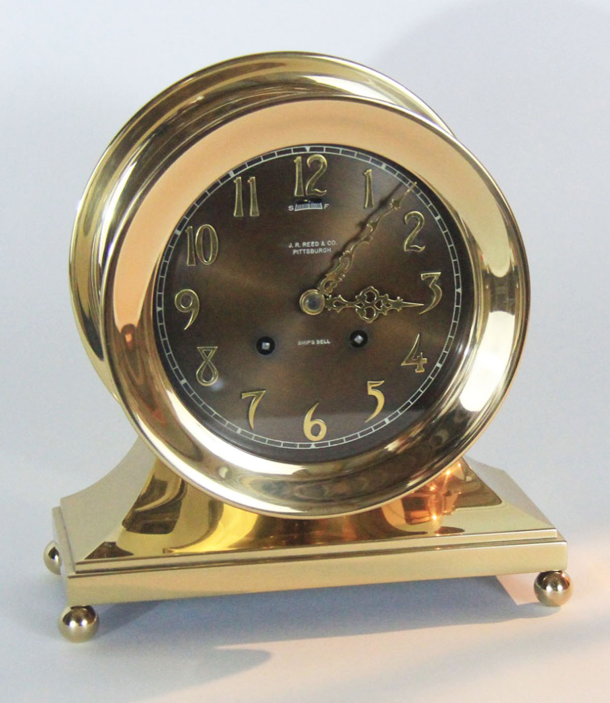 Chelsea 6 inch Special Copper Bronze Dial Base & Ball Feet Clock