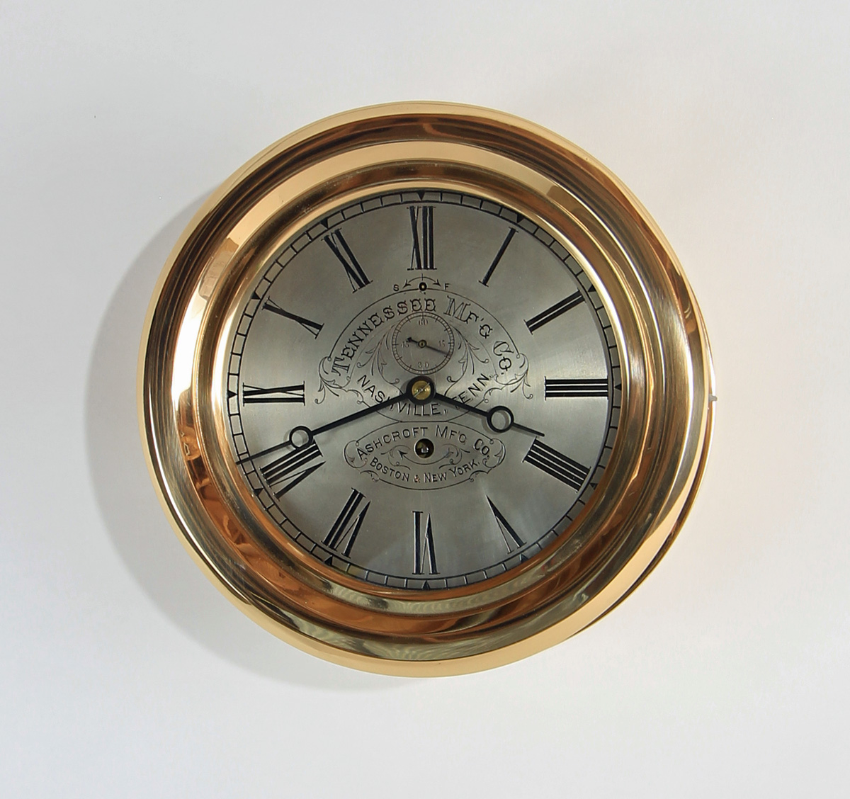 E. Howard 8 1/2 inch Marine Clock for Tennessee Mfg. Co.