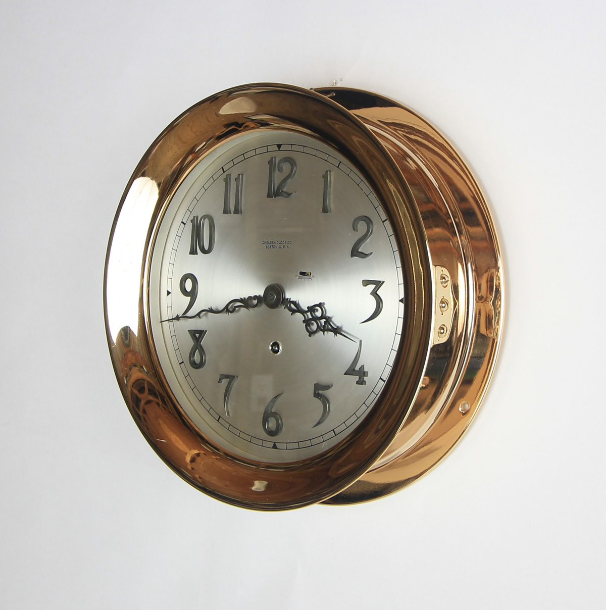 Chelsea 8 1/2 inch Special Dial Pilot House Clock - Hamilton Gold