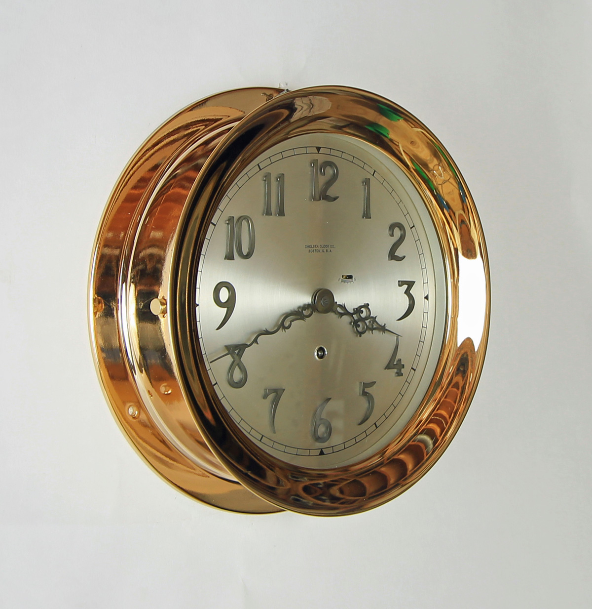 Chelsea 8 1/2 inch Special Dial Pilot House Clock - Hamilton Gold