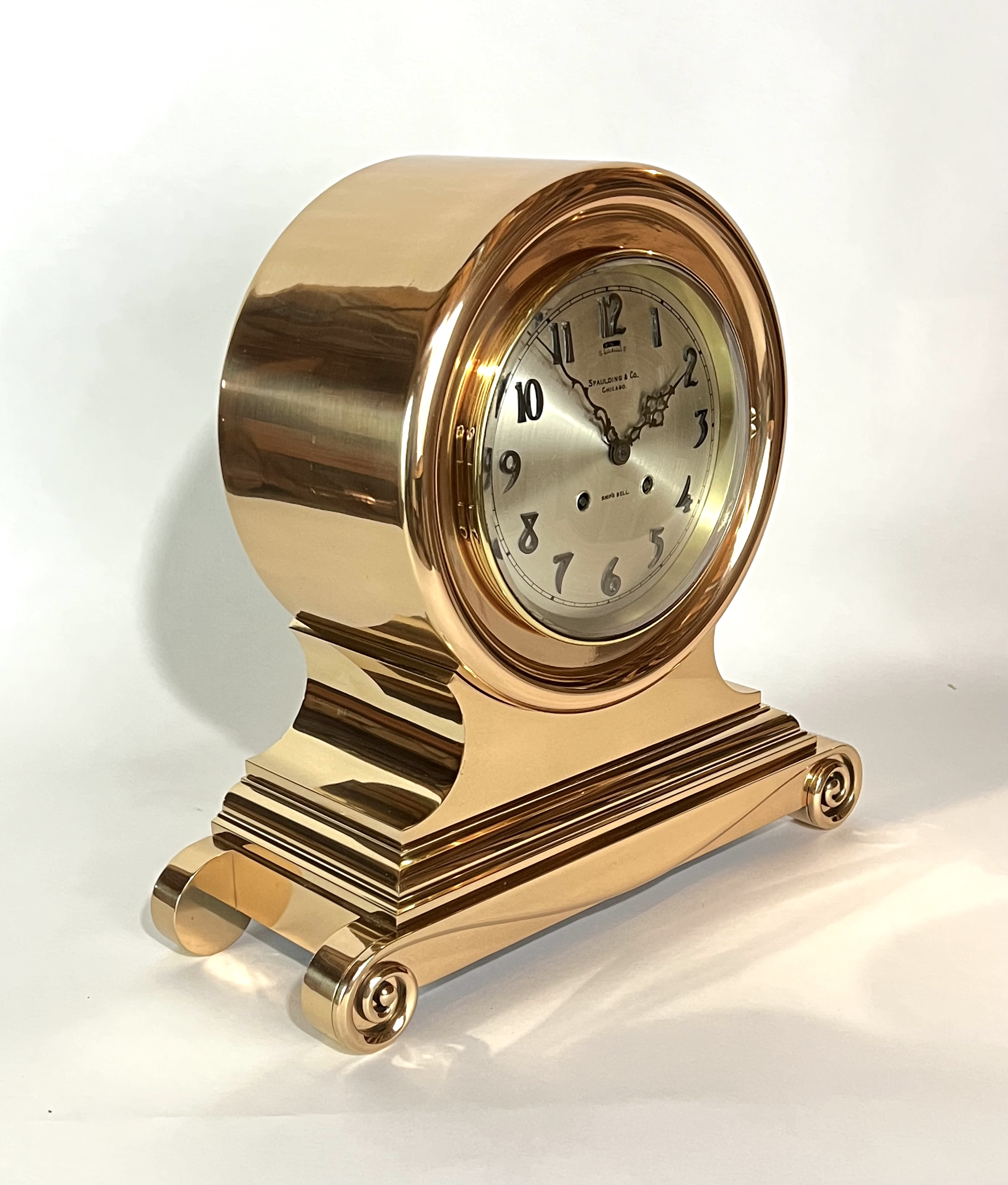 Chelsea 6 1/2 inch SD Bronze Pedestal Clock - Ships Bell