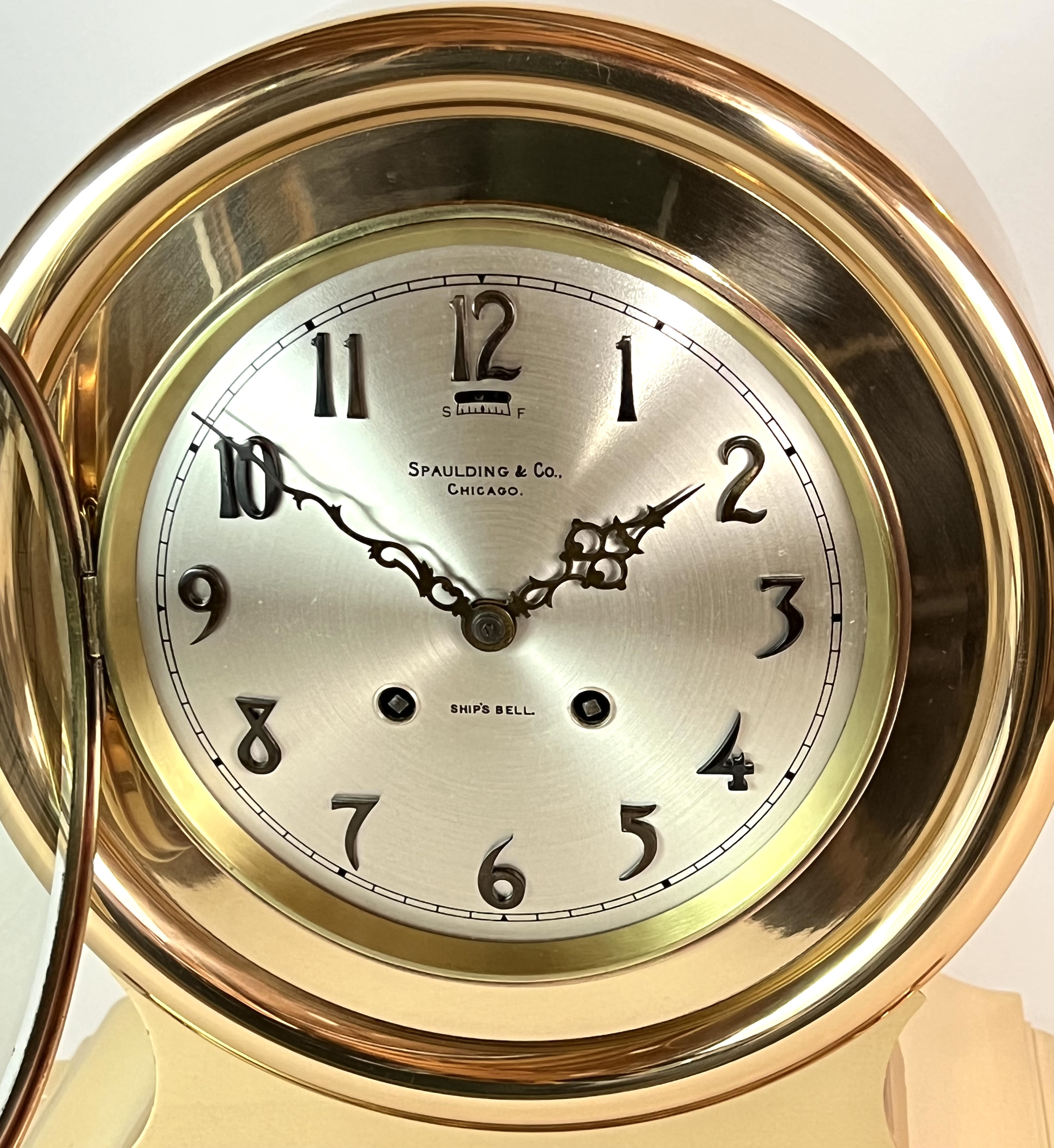 Chelsea 6 1/2 inch SD Bronze Pedestal Clock - Ships Bell