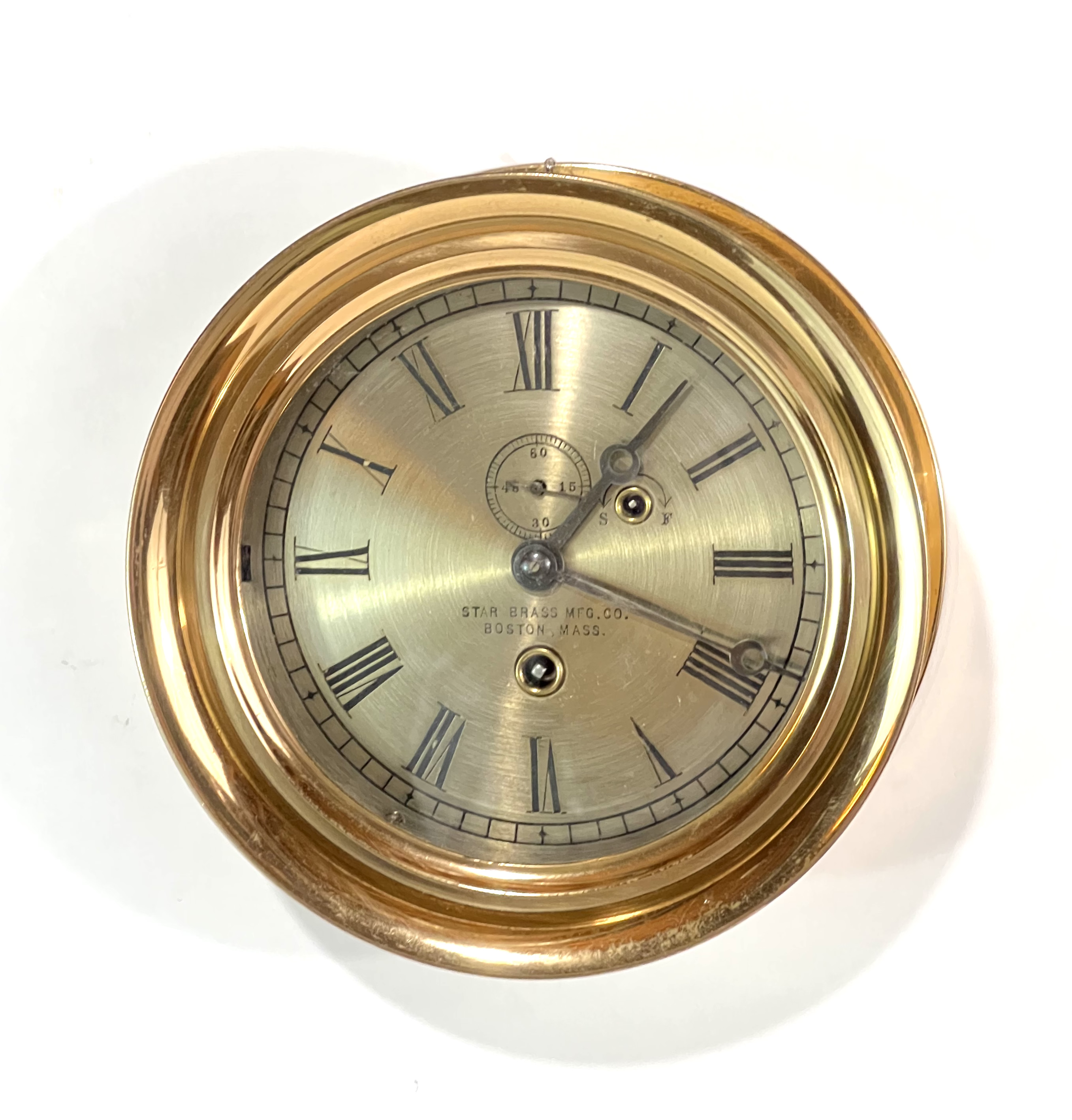 Eastman Clock Co. 6 inch Marine Clock for Star Brass Mfg. Co.