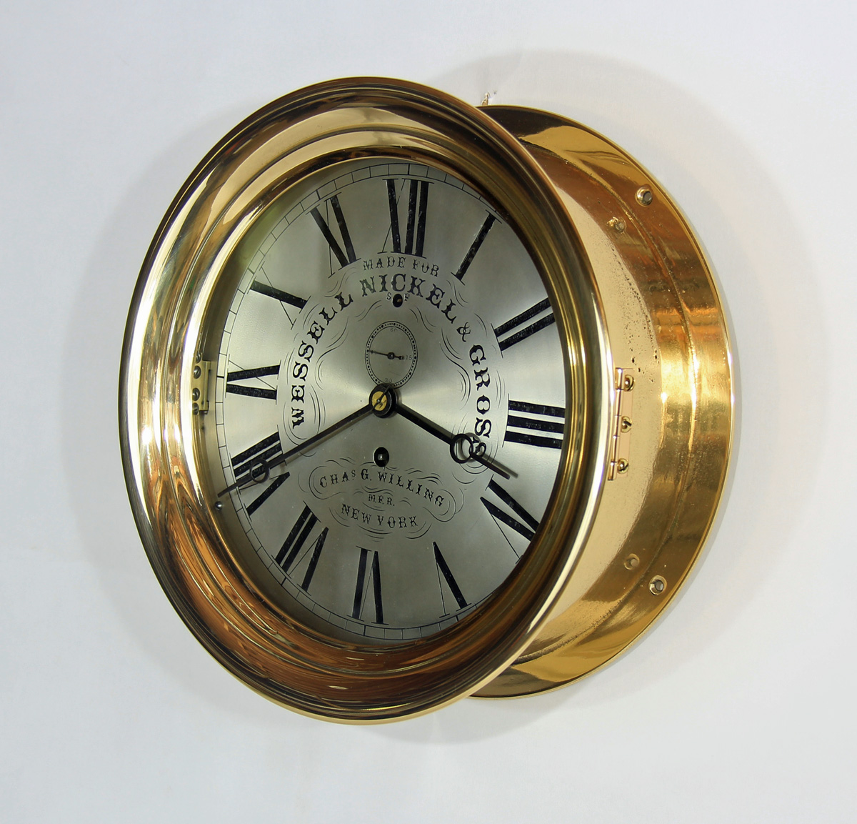 E. Howard 10 inch Marine Clock for Wessell Nickels & Gross