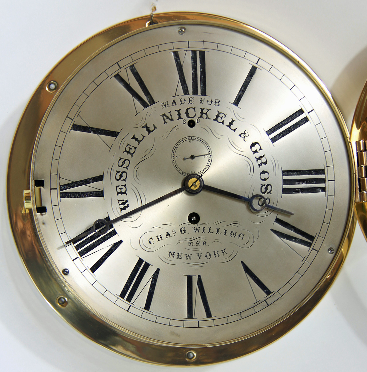 E. Howard 10 inch Marine Clock for Wessell Nickels & Gross