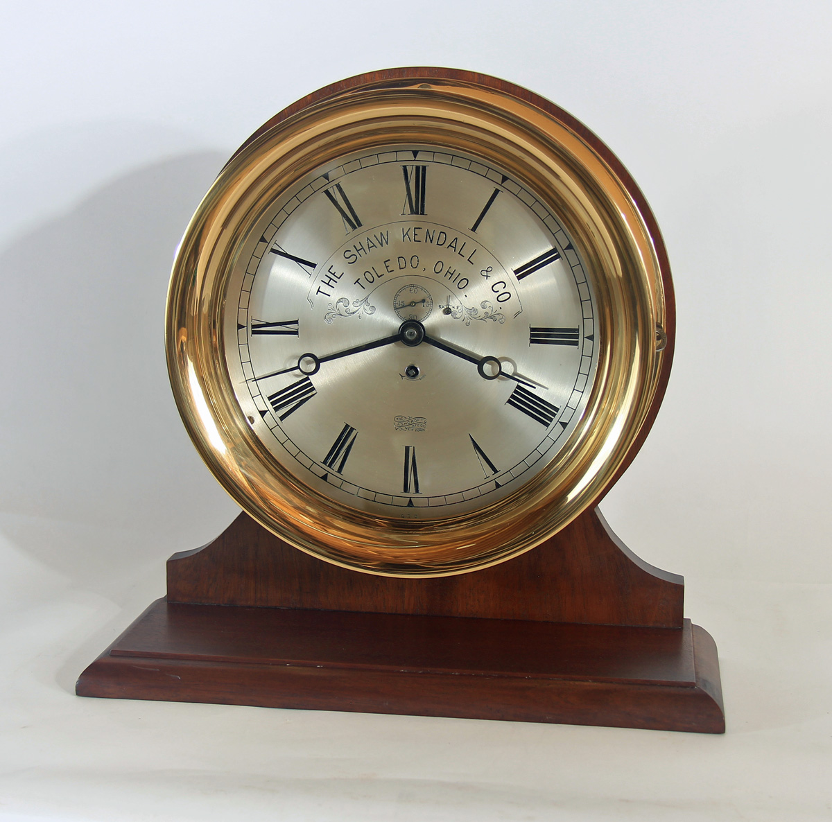Eastman Clock C o. 10 inch Marine Clock for Shaw Kendall & Co.