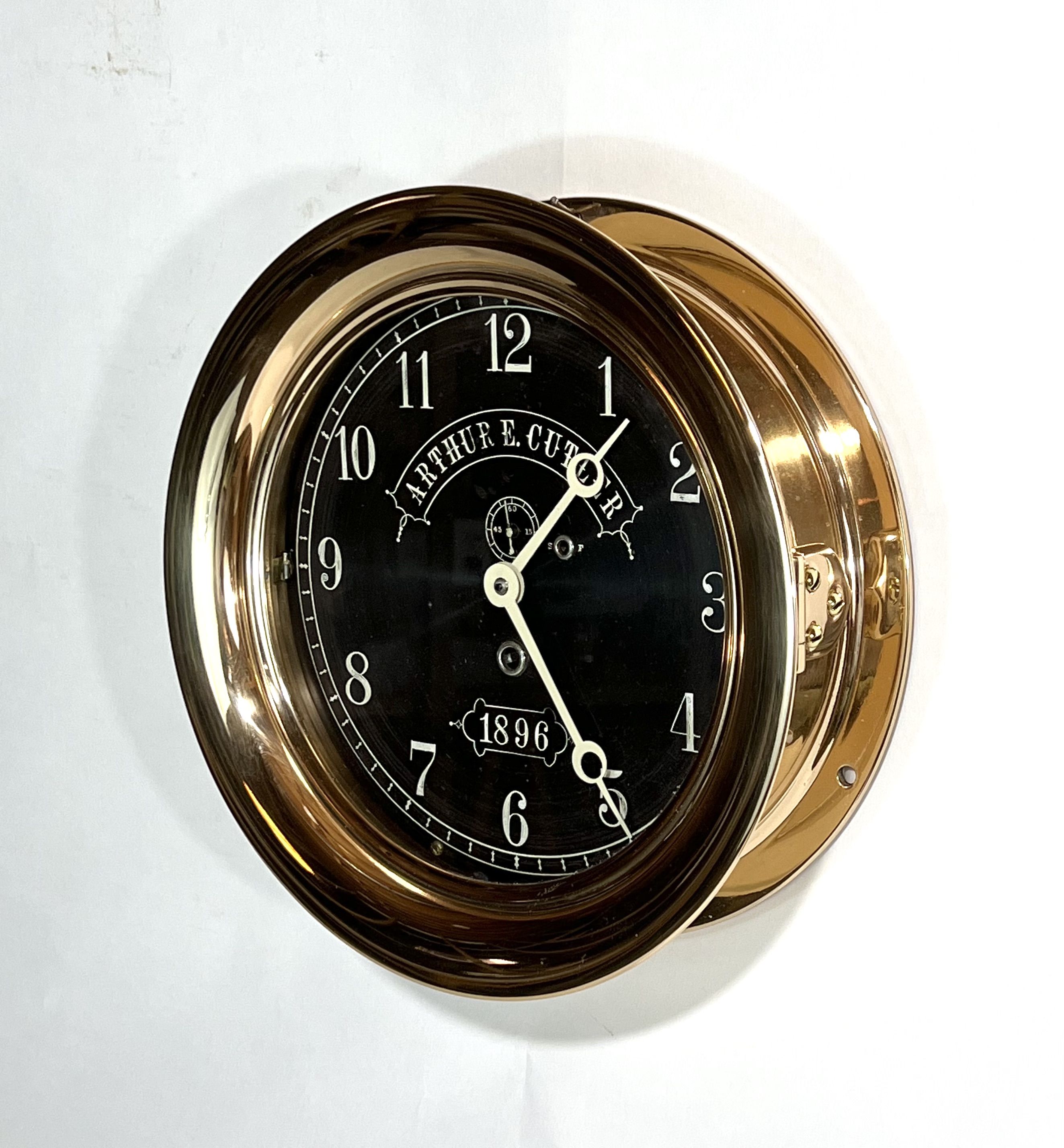 Eastman Clock Co. 8 1/2 inch Marine Clock for Arthur E. Cutler