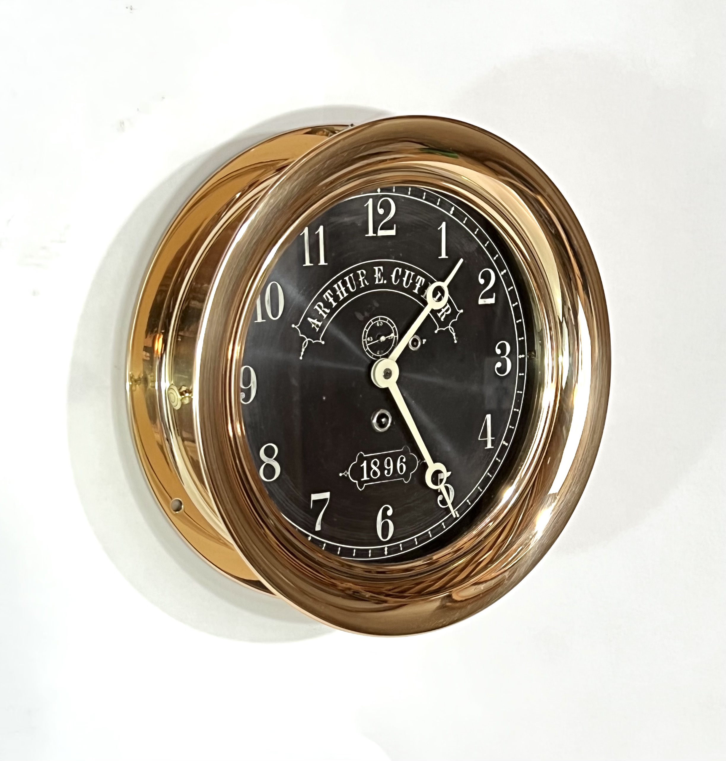 Eastman Clock Co. 8 1/2 inch Marine Clock for Arthur E. Cutler