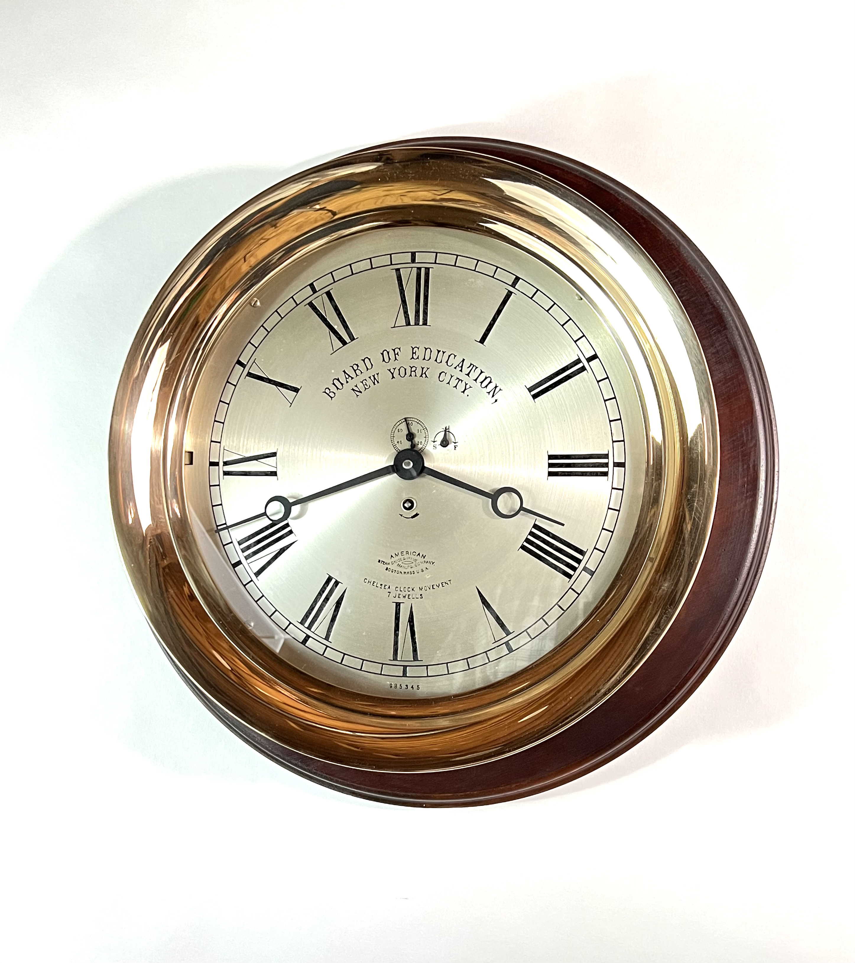 Chelsea 12 inch Marine Clock for NYC Board of Education
