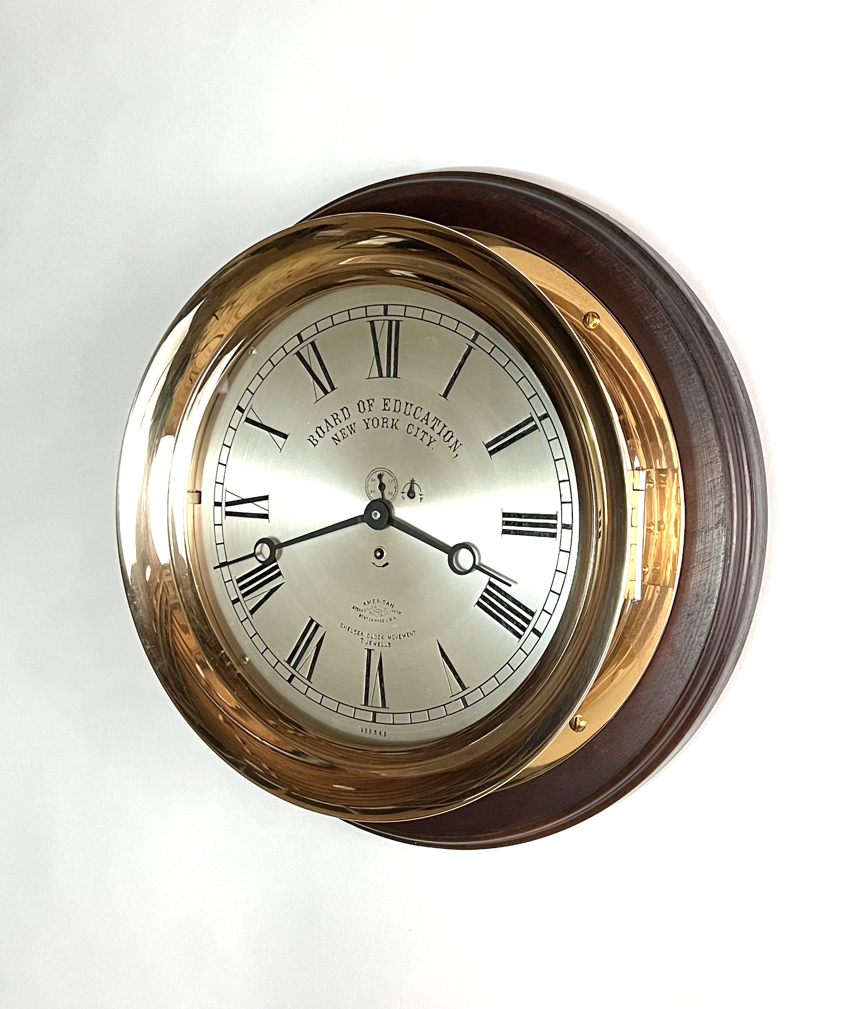 Chelsea 12 inch Marine Clock for NYC Board of Education