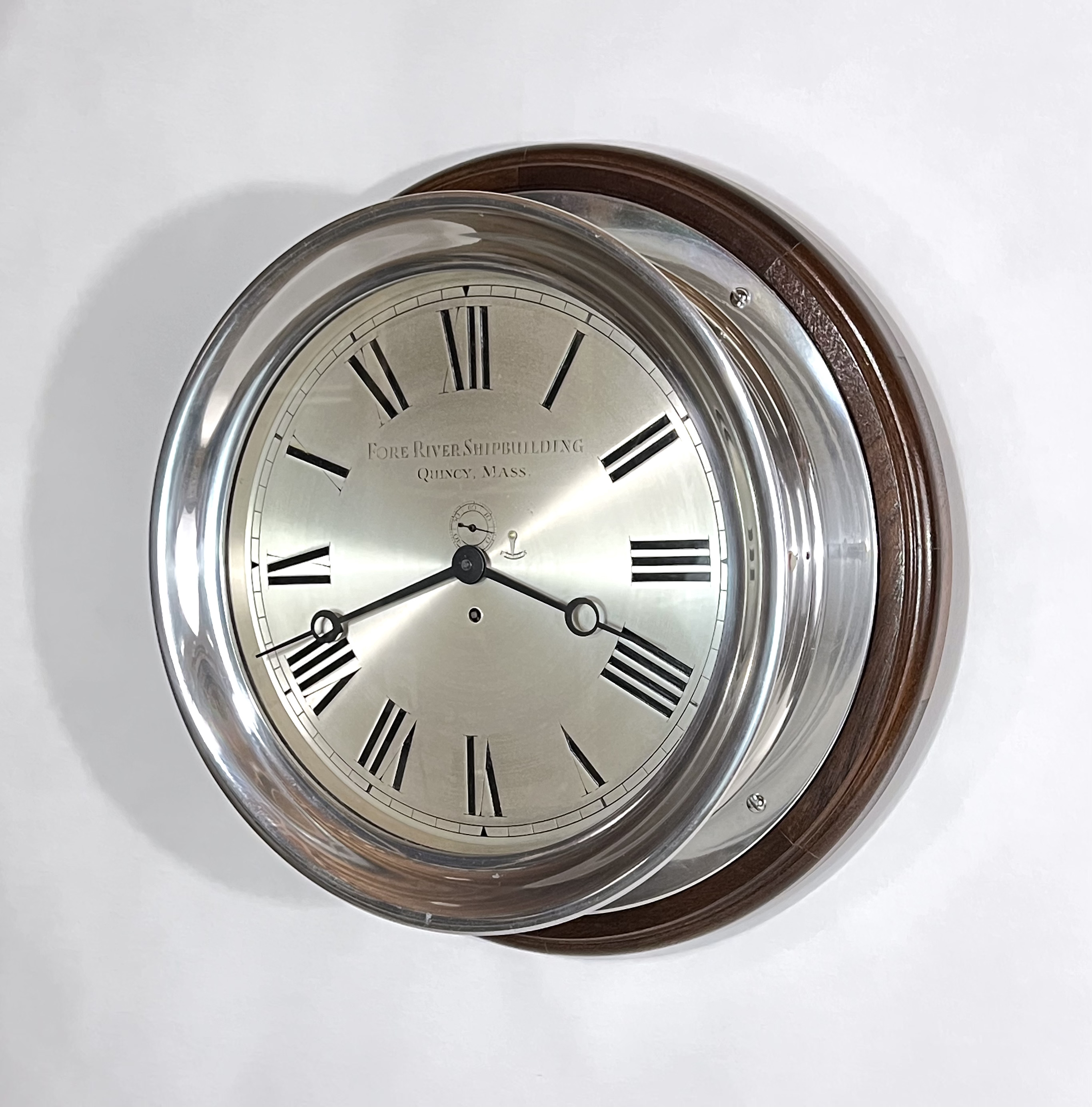 Chelsea 12 inch Marine Clock - Fore River Shipbuilding