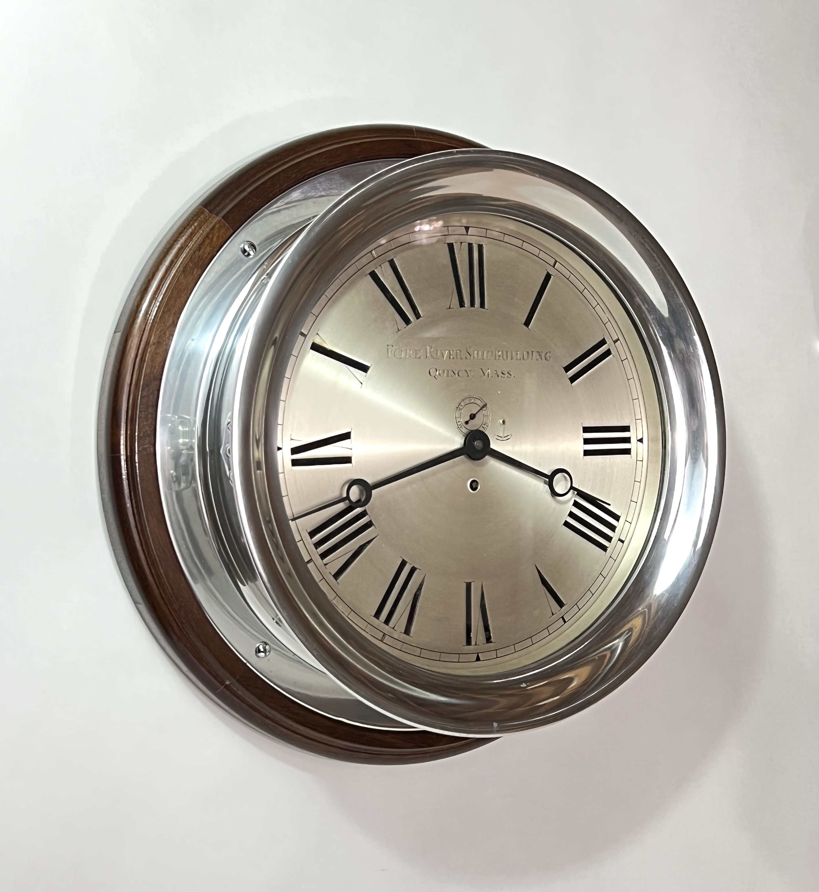 Chelsea 12 inch Marine Clock - Fore River Shipbuilding