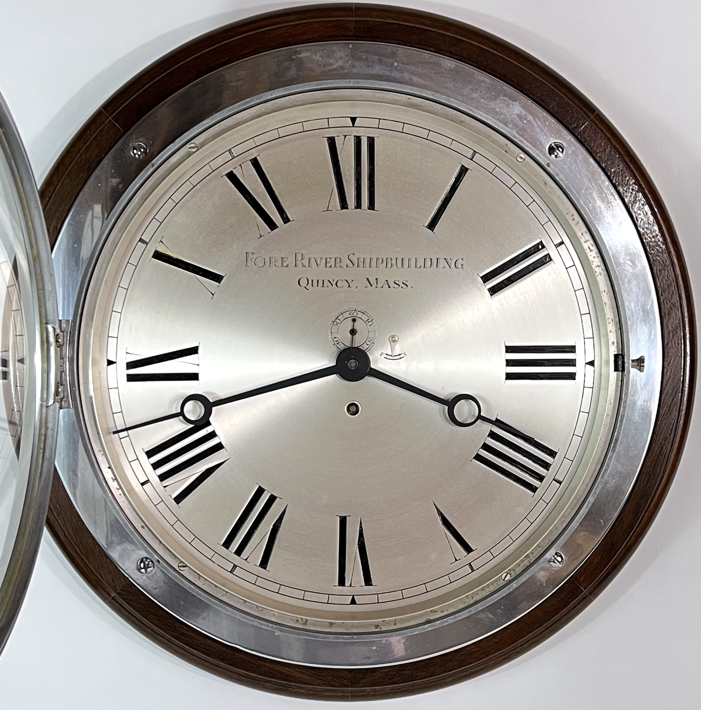 Chelsea 12 inch Marine Clock - Fore River Shipbuilding