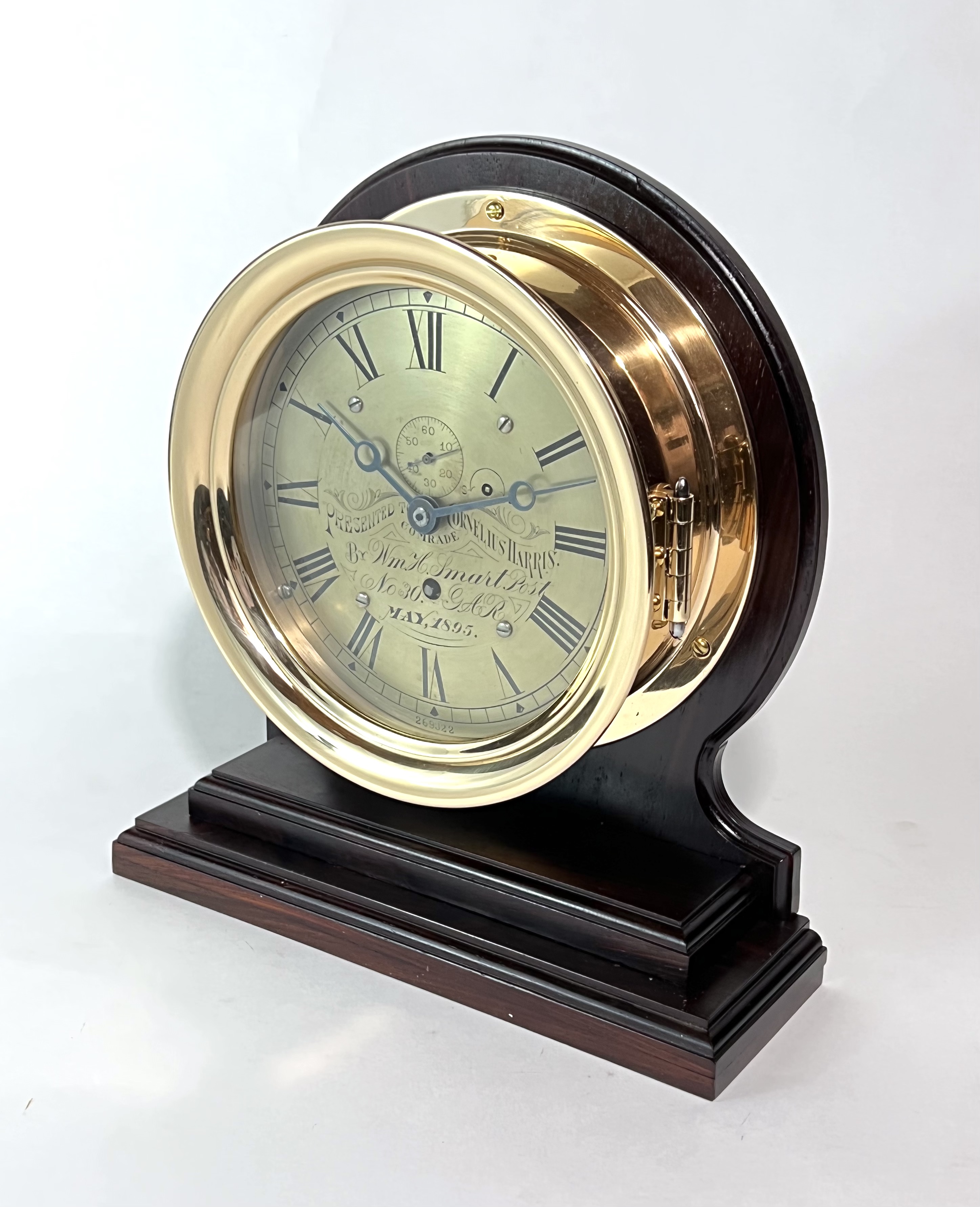 Harvard Clock Co. 6 inch Presentation Marine Clock