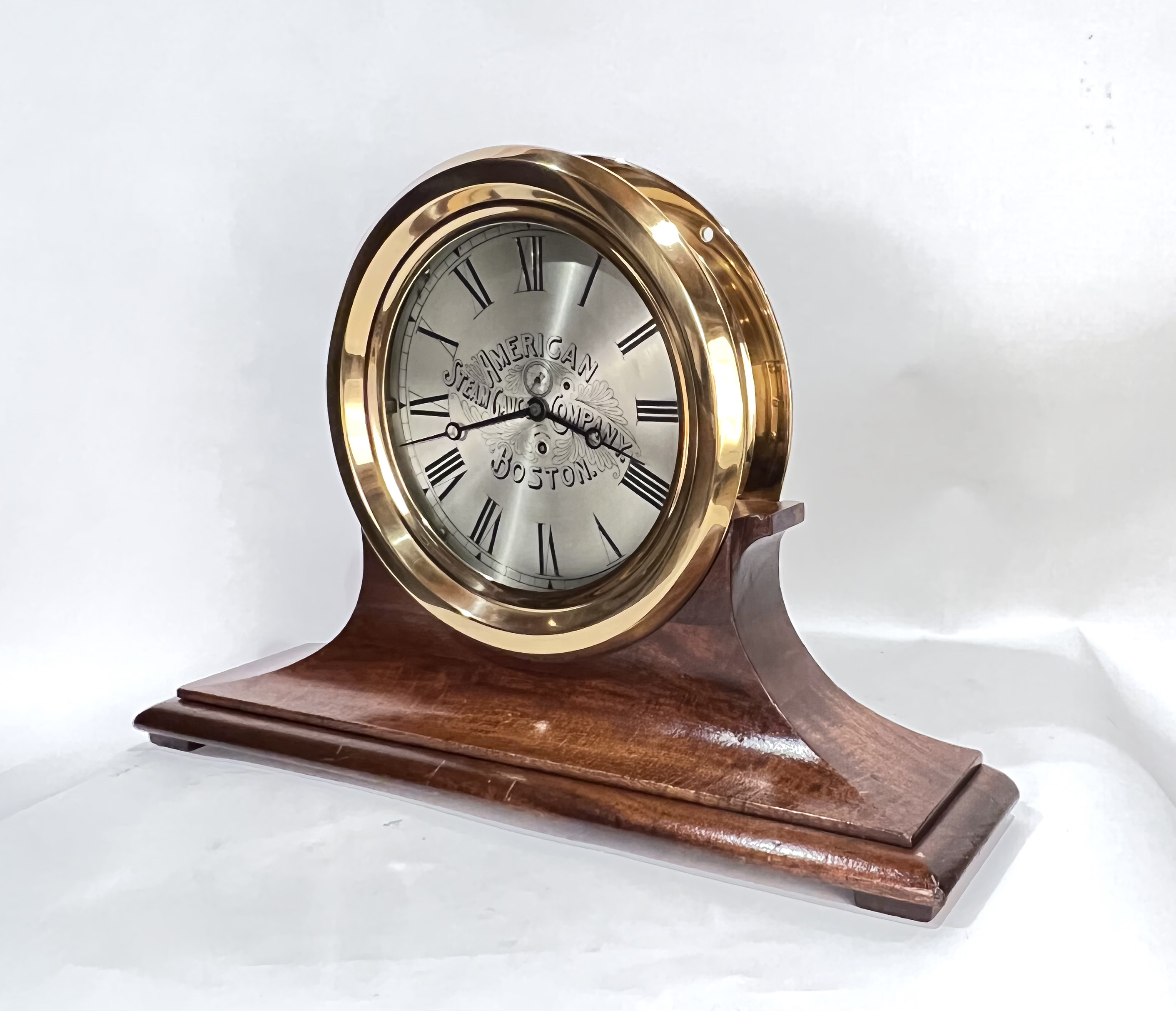 Chelsea Clock Co. 10 inch Marine Clock for American Steam Gauge Co. - Superb Dial!